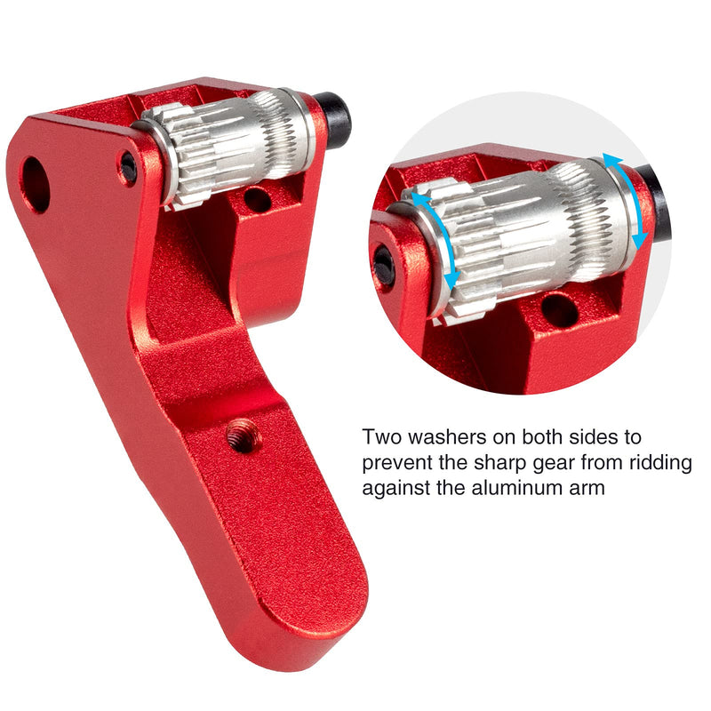 [Australia - AusPower] - Redrex Dual Gear Extruder Metal Drive Feeder Upgrade Kit for Creality Ender 3 V2 Ender 3 Pro CR10 Series 3D Printer TPU Filament Supported Dual Drive Extruder 