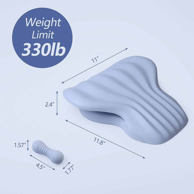 [Australia - AusPower] - Back Stretcher for Back Pain Relief, Lower Back Stretcher Back Stretching Cushion, Lumbar Stretcher Device Helps with Spinal Stenosis Herniated Disc Sciatica Nerve Haze Blue 