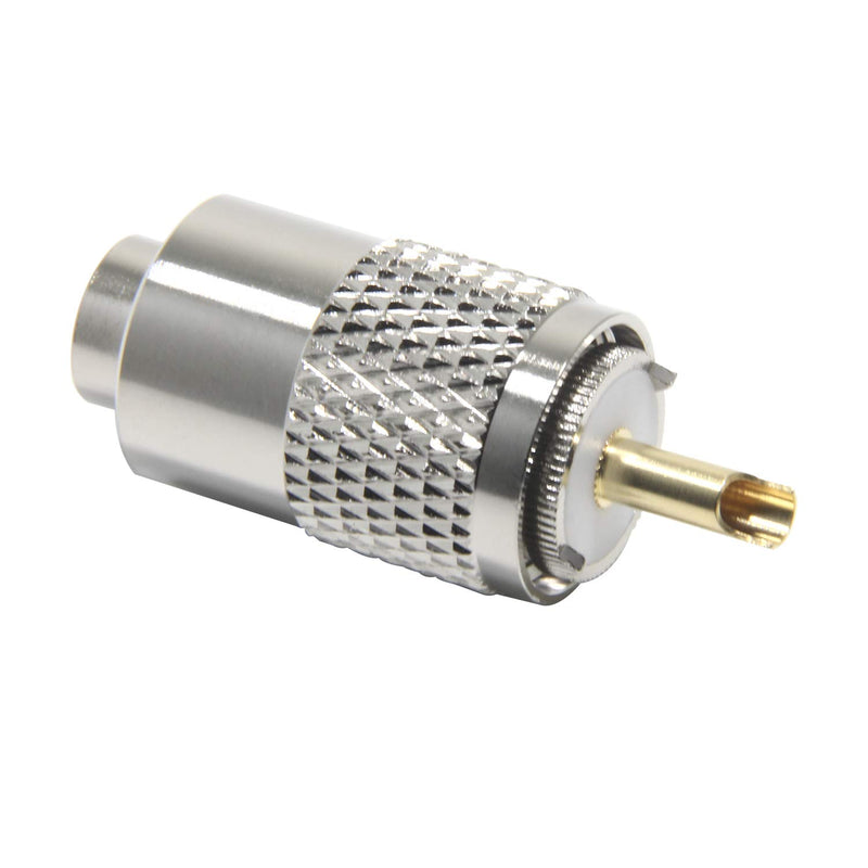 [Australia - AusPower] - PL259 Coax Connectors, 2 Pack PL259 UHF Male Solder Coax Connectors with UG-175 Reducer Low Loss RFAdapter for RG58, RG-213, RG142, LMR195 2-Pack 