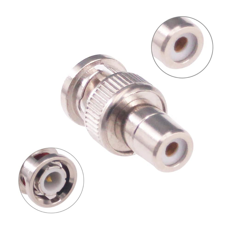 [Australia - AusPower] - RFaha 10pcs BNC Male to RCA Female Adapter Coaxial Connector for CCTV Video|(F90-10) 