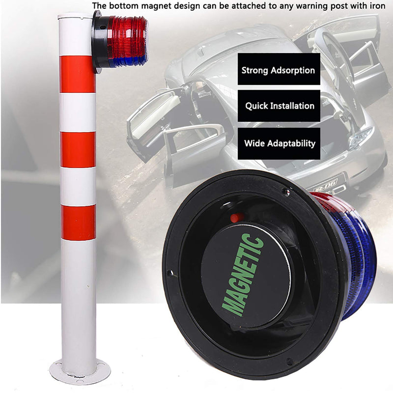 [Australia - AusPower] - RISOON Solar Strobe Warning Safety Flashing Light/Ceiling Strobe Light, with Strong Magnetic Base Waterproof for Construction, Traffic, Factory, Crane Tower, Boat Navigation (Blue) Blue 