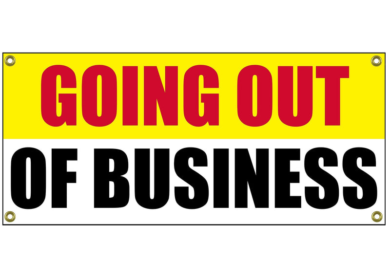 [Australia - AusPower] - Going Out Of Business Banner Retail Store Shop Business Sign 36" By 15" Store Closing 