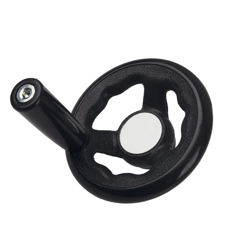 [Australia - AusPower] - Rrina 0.47x4inch Diameter Round Hand Wheel W Revolving Knob Handle for Mill Drillpress Crank Lathe 