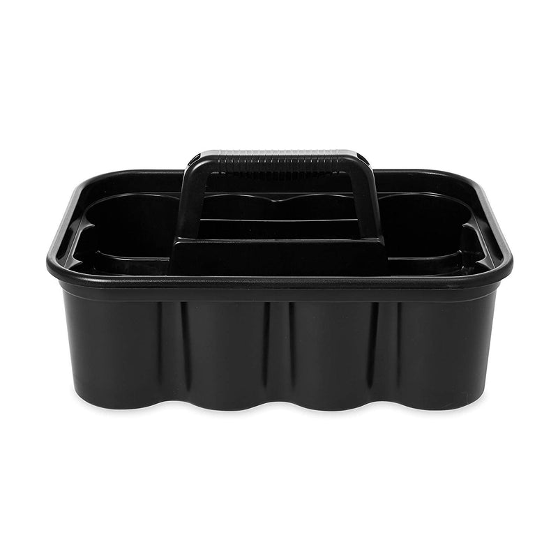 [Australia - AusPower] - Rubbermaid Commercial Products Deluxe Carry Caddy for Cleaning Products, Spray Bottles, Sports/Water Bottles, and Postmates/Uber Eats Drivers, Black (FG315488BLA) 1 Pack 