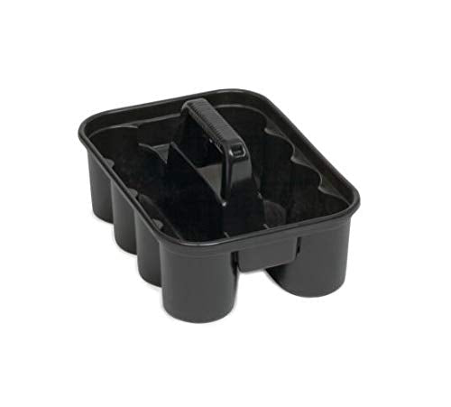 [Australia - AusPower] - Rubbermaid Commercial Products Deluxe Carry Caddy for Cleaning Products, Spray Bottles, Sports/Water Bottles, and Postmates/Uber Eats Drivers, Black (FG315488BLA) 1 Pack 