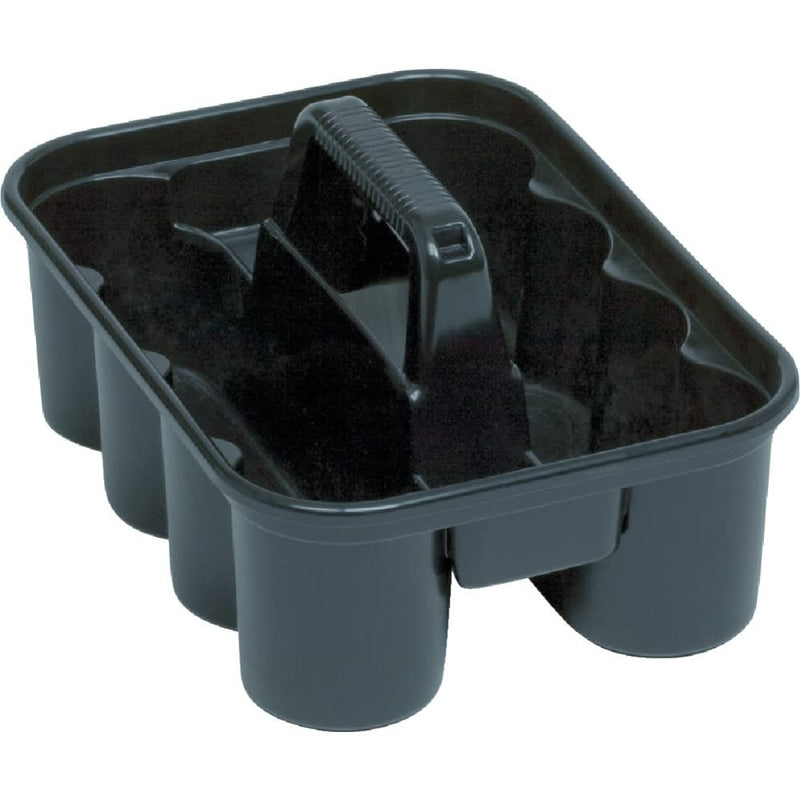 [Australia - AusPower] - Rubbermaid Commercial Products Deluxe Carry Caddy for Cleaning Products, Spray Bottles, Sports/Water Bottles, and Postmates/Uber Eats Drivers, Black (FG315488BLA) 1 Pack 