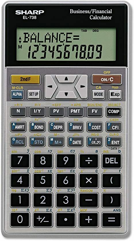 [Australia - AusPower] - Sharp El-738C Financial Calculator, 10-Digit Lcd 