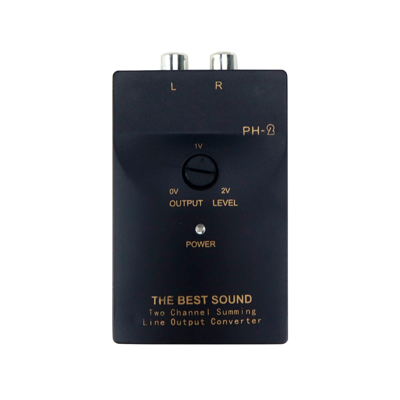 [Australia - AusPower] - S SYDIEN 1Pc Black High to Low 2-Channel Line Output Converter RCA Car Line Converter Output Adapter 