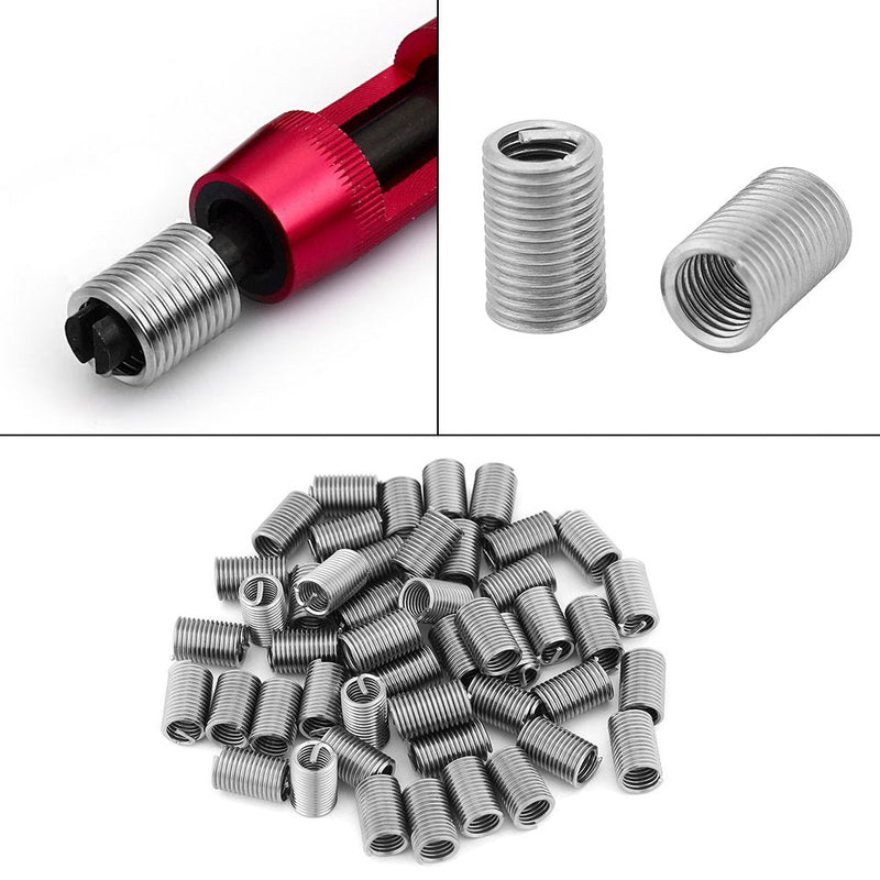 [Australia - AusPower] - 50pcs M6 x 1.0 x 3D Stainless Steel Coiled Wire Helical Screw Thread Inserts Helicoil Wire Thread Inserts, SS304 