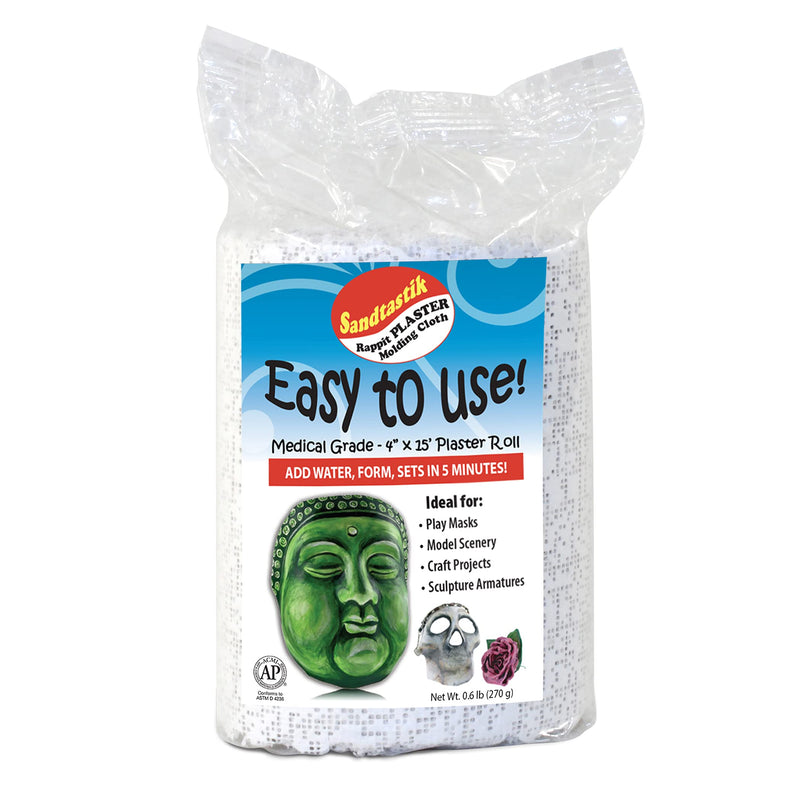 [Australia - AusPower] - Sandtastik Rappit Plaster Cloth, Medical Grade, 4" x 15' Roll 