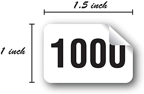 [Australia - AusPower] - Consecutive Numbered Labels (0501-1000) / 1" x 1.5" Stickers / 500 Small Business Product Number Tags / Made in The USA 