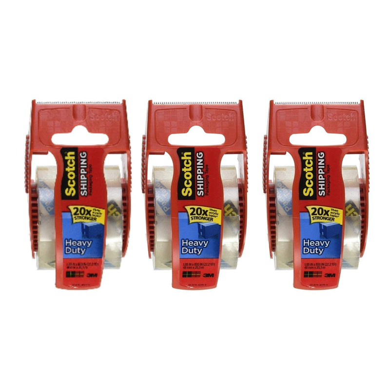 [Australia - AusPower] - Scotch Heavy Duty Shipping Packaging Tape, 2 x 800 - Clear (3 Tapes) (1, Clear) 