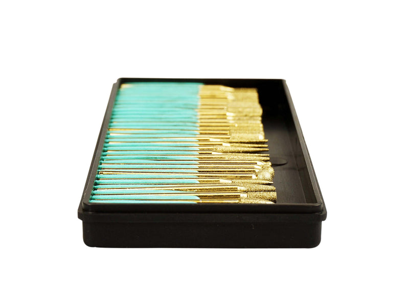 [Australia - AusPower] - SE 30-Piece Set of Titanium-Coated Diamond Burrs, Grits 120-150 - 82331TF 
