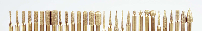 [Australia - AusPower] - SE 30-Piece Set of Titanium-Coated Diamond Burrs, Grits 120-150 - 82331TF 