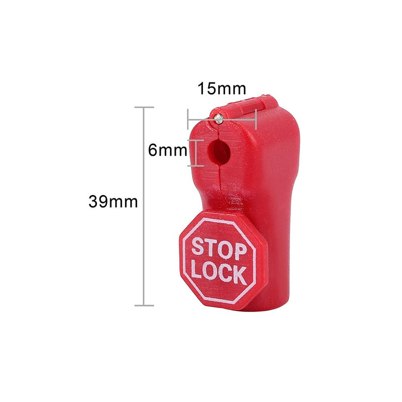 [Australia - AusPower] - Sedmoon Peg Hook Locks Stop Lock 100pcs Plastic red Stop Locks Anti Theft Lock 