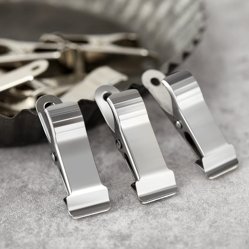 [Australia - AusPower] - 10 Pcs Metal Mini Clamps Mini Spring Clamp Crocodile Alligator Clips Silver Alligator Clamps 1/2 Inch Wide Crocodile Clamps for Work, smooth jaw, 5/16 inch capacity 10 