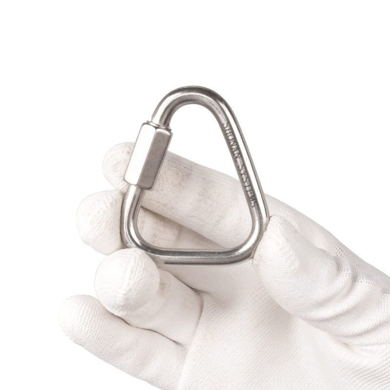 [Australia - AusPower] - SHONAN Delta Quick Link 2.2 Inch Triangle Quick Links Stainless Steel Triangle Carabiners Marine Grade, 4 Pack, 880 Lbs Capacity 2.2 Inch, 4 Pack(Marine Grade) 
