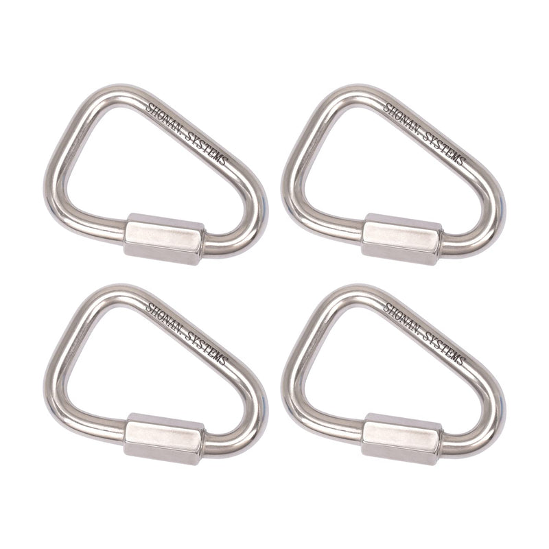 [Australia - AusPower] - SHONAN Delta Quick Link 2.2 Inch Triangle Quick Links Stainless Steel Triangle Carabiners Marine Grade, 4 Pack, 880 Lbs Capacity 2.2 Inch, 4 Pack(Marine Grade) 