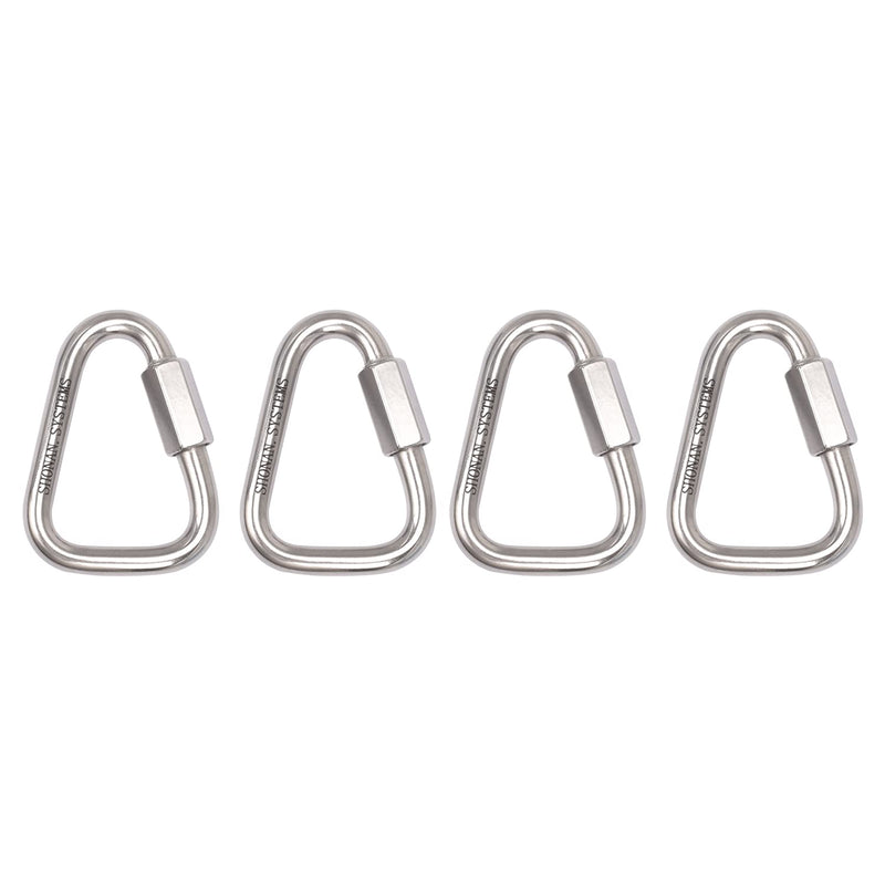 [Australia - AusPower] - SHONAN Delta Quick Link 2.2 Inch Triangle Quick Links Stainless Steel Triangle Carabiners Marine Grade, 4 Pack, 880 Lbs Capacity 2.2 Inch, 4 Pack(Marine Grade) 