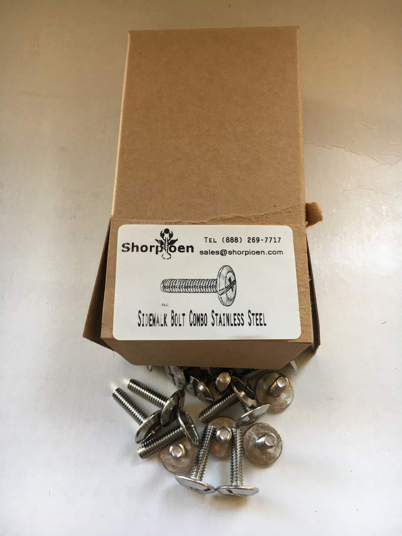 [Australia - AusPower] - Shorpioen 25-Pack 1/4 x 1 Sidewalk Bolt Stainless Steel BC-SWBSS14201 