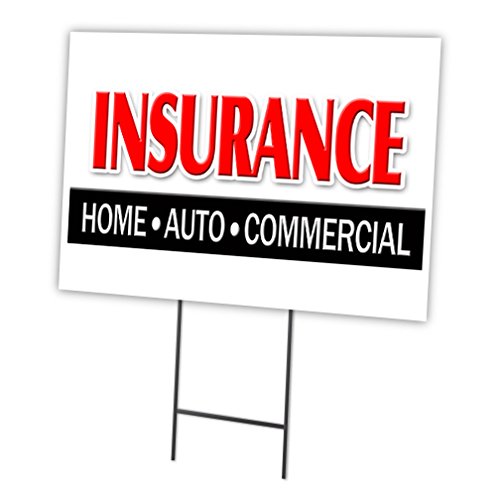 [Australia - AusPower] - Insurance Home AUTO Commercial 12"x16" Yard Sign & Stake Outdoor Plastic 