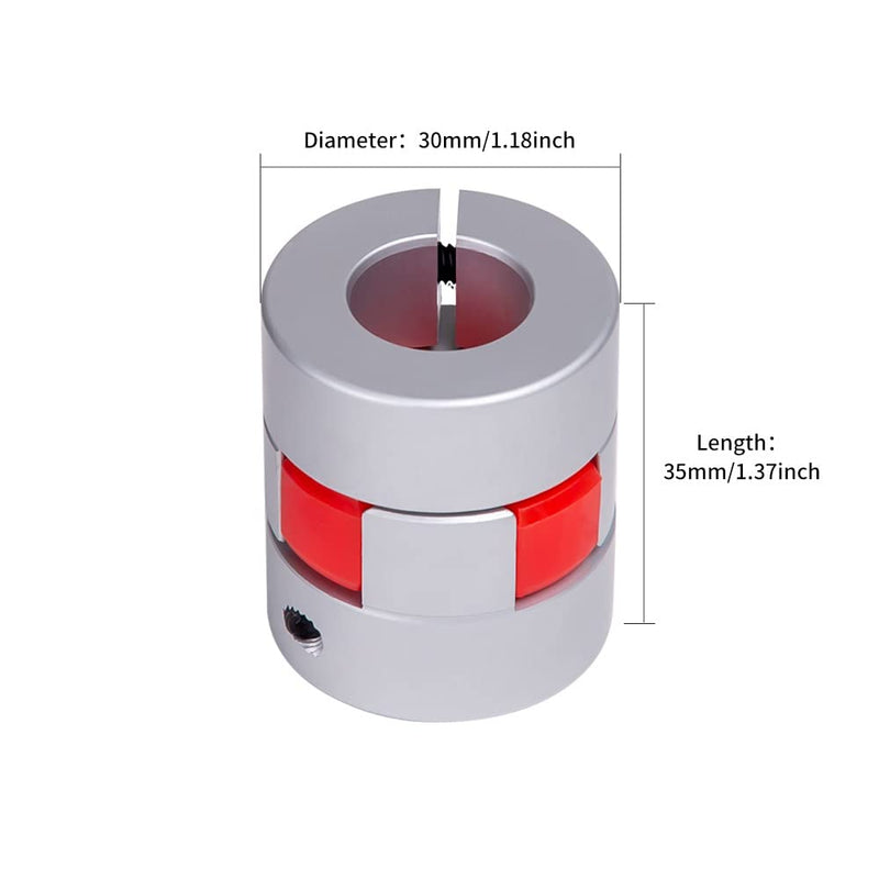 [Australia - AusPower] - Sinoblu 8mm to 14mm Motor Shaft Coupling, Aluminum Flexible Spider Coupling D30 L35, Shaft Coupler for Servo Stepper 3D Printer DIY Encoder CNC Machine 8-14mm 