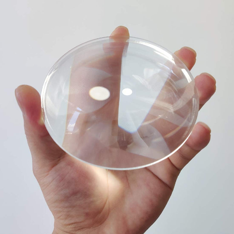 [Australia - AusPower] - Fresnel Lens Magnifier, Diameter 100mm (4''), Focal Length 100mm, Acrylic Lens (not Glass), for Physics Classroom,Solar Heating,Magnifiying. (Focal Length 100mm) 
