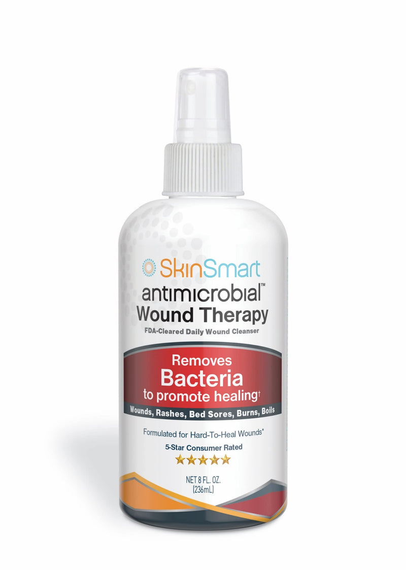 [Australia - AusPower] - SkinSmart Antimicrobial Wound Therapy, Hypochlorous Acid Safely Removes Bacteria so Wounds Can Heal, 8 Ounce Clear Spray 