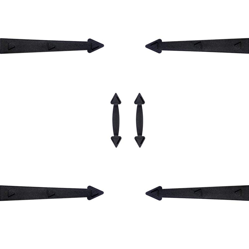 [Australia - AusPower] - skysen Magnetic Garage Door Decorative Faux Hinges Handles Accents Hardware Kit Black(cxckls-2 Pack) 