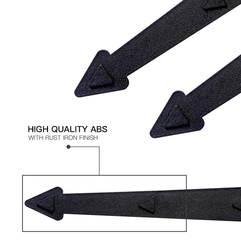 [Australia - AusPower] - skysen Magnetic Garage Door Decorative Faux Hinges Handles Accents Hardware Kit Black(cxckls-2 Pack) 