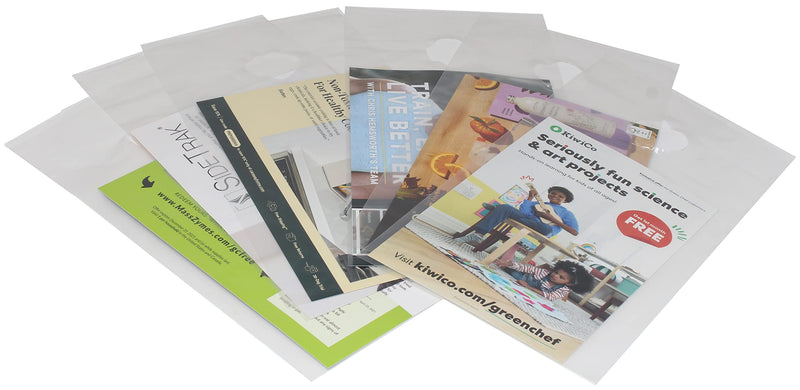 [Australia - AusPower] - Skywin 100 Plastic Door Hanger Bags 6 x 12 inches - Clear Door Hanger Bags Protects Flyers, Brochures, Notices, Printed Materials - Waterproof and Secure Door Knob Hanger for Outdoor Use (100) 