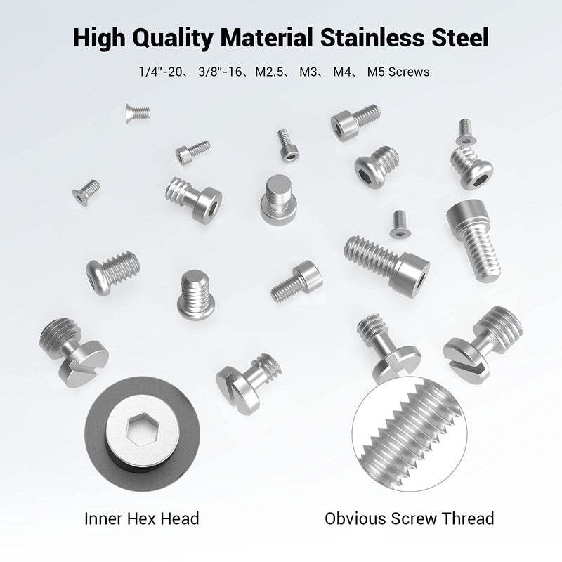 [Australia - AusPower] - SmallRig 20Pcs Screws and Hex Key Storage Plate with 1/4"-20 3/8"-16 M2.5 M3 M4 M5 Stainless Steel Screws and 4Pcs Hex Keys MD3184 