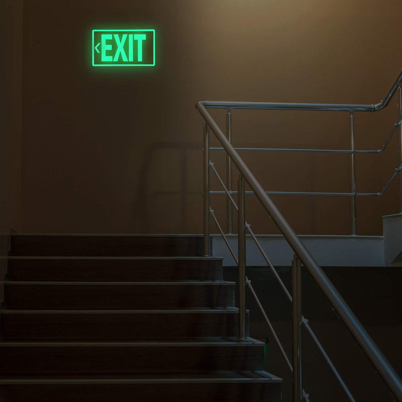 [Australia - AusPower] - EXIT Signs Glow In The Dark EXIT Decals 3 Pack 12"x7" EXIT Photoluminescent Signs Stickers, Glows For Up To 8 Hours 