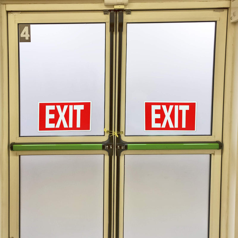 [Australia - AusPower] - EXIT Signs Glow In The Dark EXIT Decals 3 Pack 12"x7" EXIT Photoluminescent Signs Stickers, Glows For Up To 8 Hours 