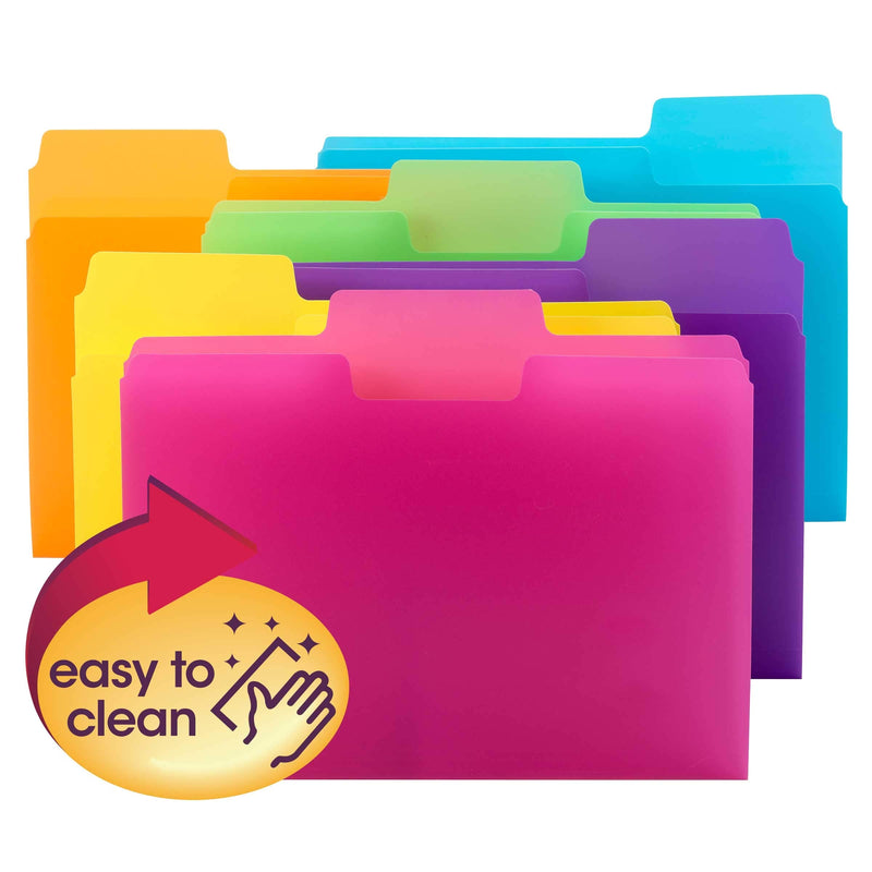 [Australia - AusPower] - Smead SuperTab File Folder, Oversized 1/3-Cut tab, Letter Size, Poly, 18 per Pack (10515) 