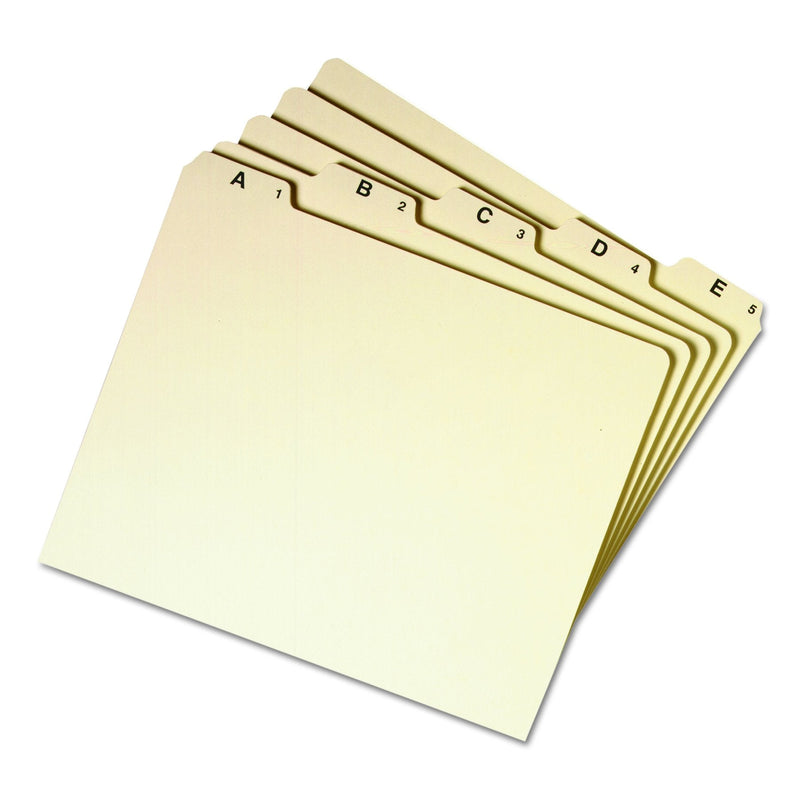 [Australia - AusPower] - Smead Heavyweight File Guides, 1/5-Cut Tab (A-Z), Letter Size, Manila, Set of 25 (50176) Plain Tab 