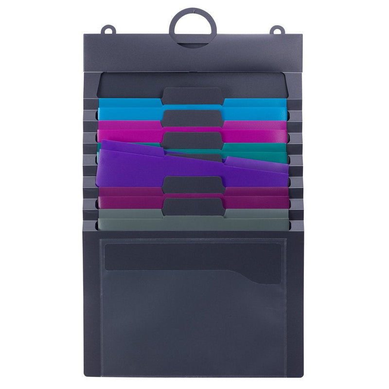 [Australia - AusPower] - Smead Cascading Wall Organizer Gen 2, 6 Pockets, Letter Size, Gray/Jewel Pockets (92063) Jewel 
