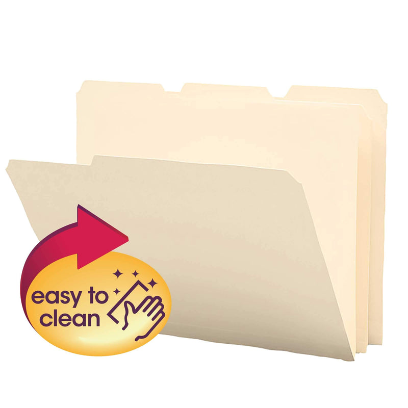 [Australia - AusPower] - Smead Poly File Folder, 1/3-Cut Tab, Letter Size, Manila, 12 per Pack (10510) 