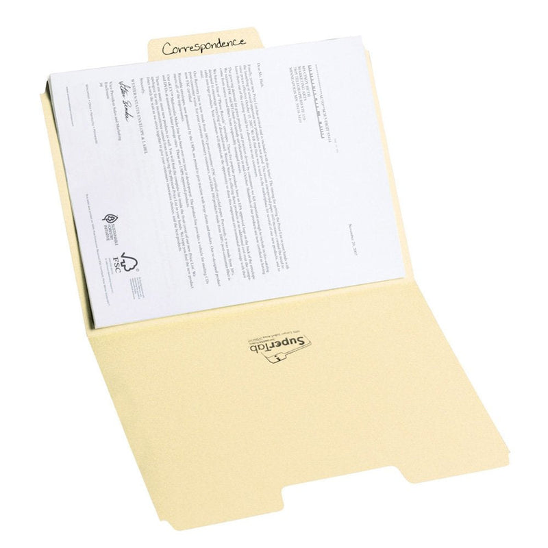 [Australia - AusPower] - Smead SuperTab File Folder, Oversized 1/3-Cut Tab, Letter Size, Manila, 24 Per Pack (11920) 24 per Box 