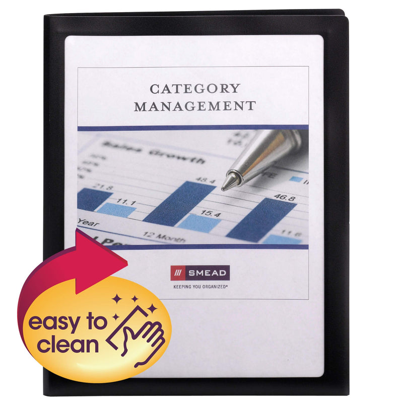 [Australia - AusPower] - Smead Frame View Poly Two-Pocket Folder, Letter Size, Black, 5 Per Pack (87705) 