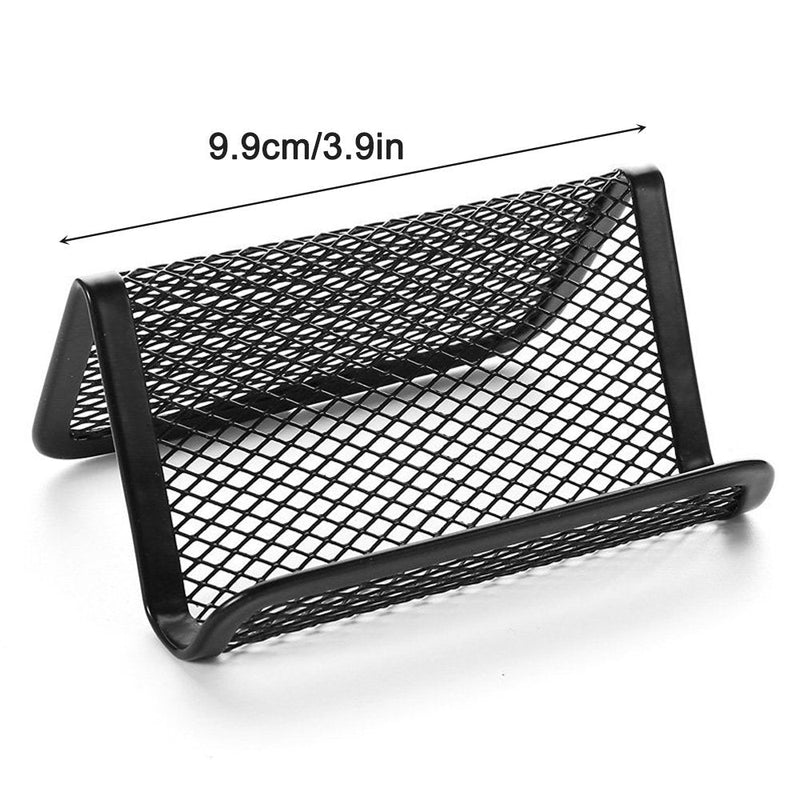[Australia - AusPower] - SourceTon Metal Mesh Business Card Holder, Name Card Stand for Office Business Card Display 50 Cards Organizer, 6 Packs 