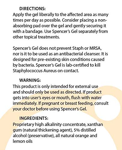 [Australia - AusPower] - Spencer's Gel Alkaline Formula (4oz) - lab-Certified to Kill Staph aureus on Skin Contact 
