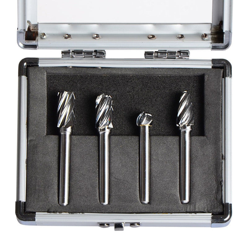 [Australia - AusPower] - SpeTool Carbide Rotary Burr For Aluminum Cutting (Non-Ferrous) 1/4 inch shank 4Pcs/Pack 