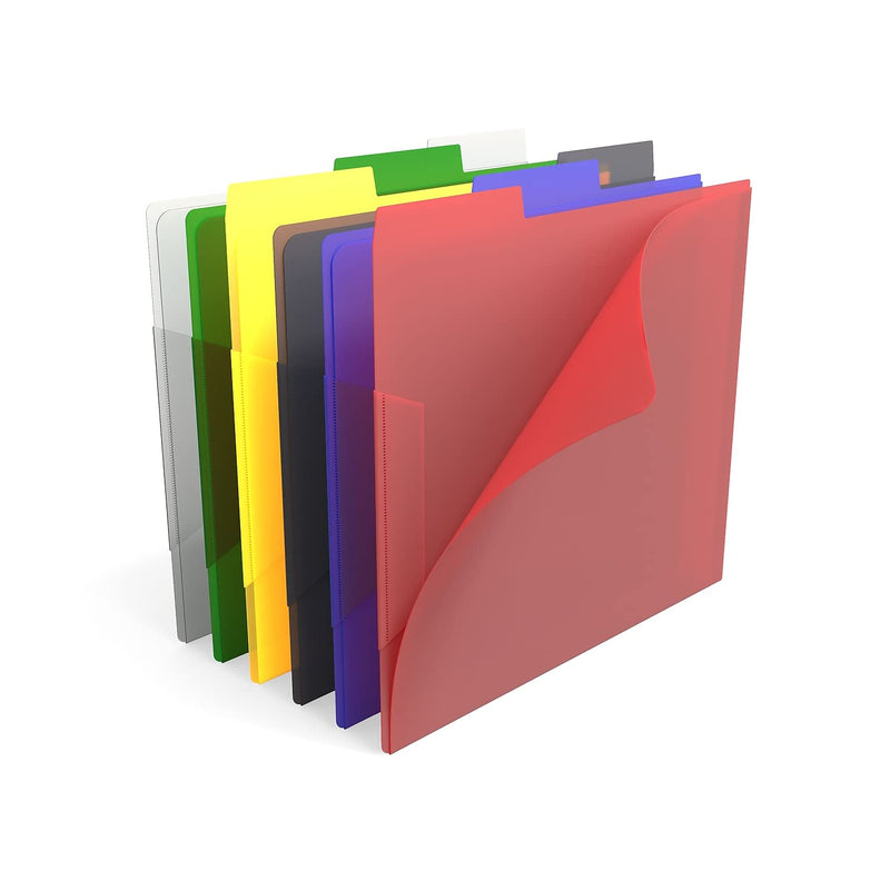 [Australia - AusPower] - Staples Translucent Poly File Folders, Assorted, 6/Pack 