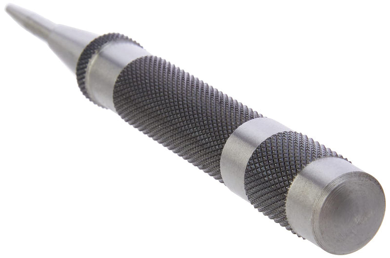 [Australia - AusPower] - Starrett 18A Automatic Center Punch with Hardened Steel Metal, Universal Tool for Machinists and Carpenters with Adjustable Knurled Cap to Control Blow Force, No. 4 Graduation 