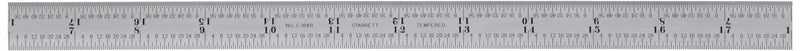 [Australia - AusPower] - Starrett C304R-6 Full Flexible Steel Rule With Inch Graduations, 4R Graduations, 6" Length, 1/2" Width, 1/64" Thickness 