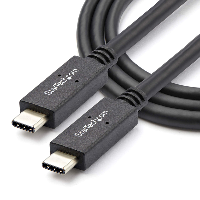 [Australia - AusPower] - StarTech.com USB C Cable 3 ft / 1m with Power Delivery (USB PD) Power Pass Through Charging USB to USB Cord (USB31C5C1M) 