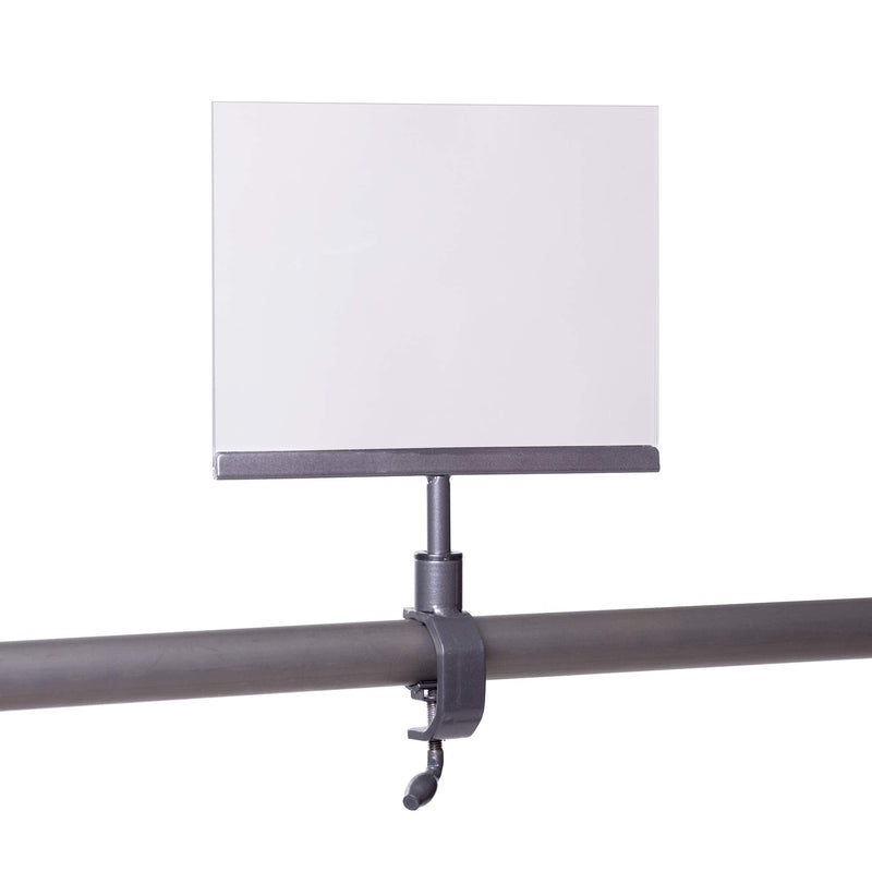[Australia - AusPower] - Grey Universal Clamp On 5.5" x 7" Acrylic Frame Sign Holder, Retail Rack Card Display, 10" H, 1 Unit Gray 