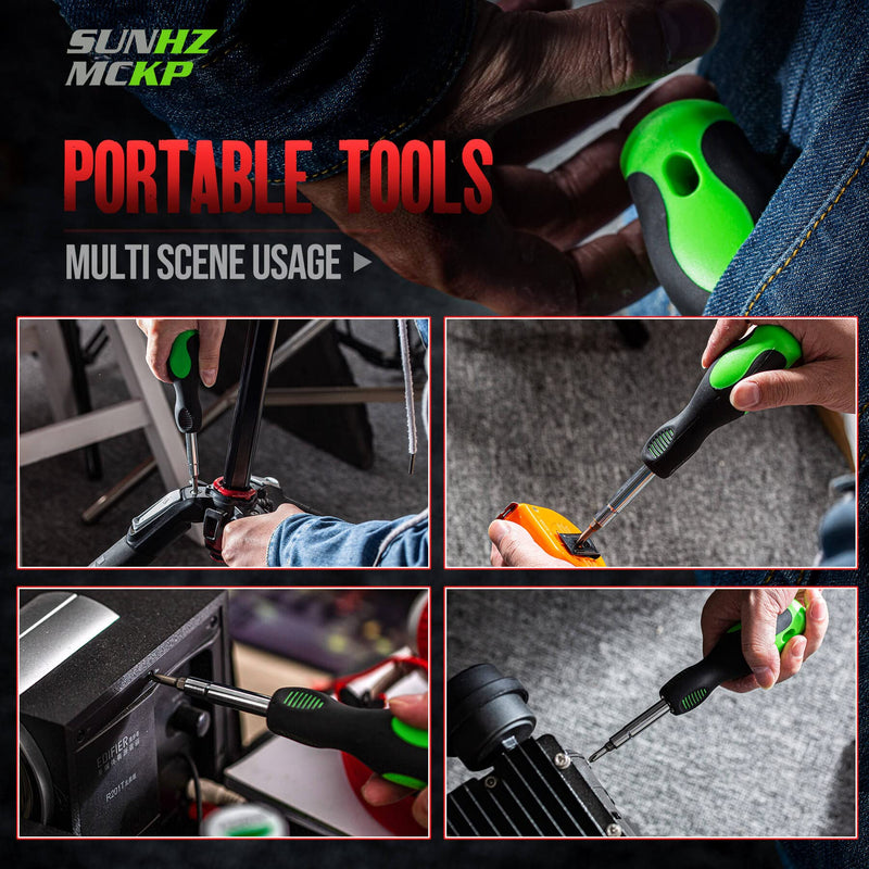 [Australia - AusPower] - SUNHZMCKP 8 in 1 Screwdriver, Portable multi-purpose screwdriver?High- Strength Bits, Phillips, Slotted, Torx?Suitable for outdoor and daily repair tools,The best tool gift 