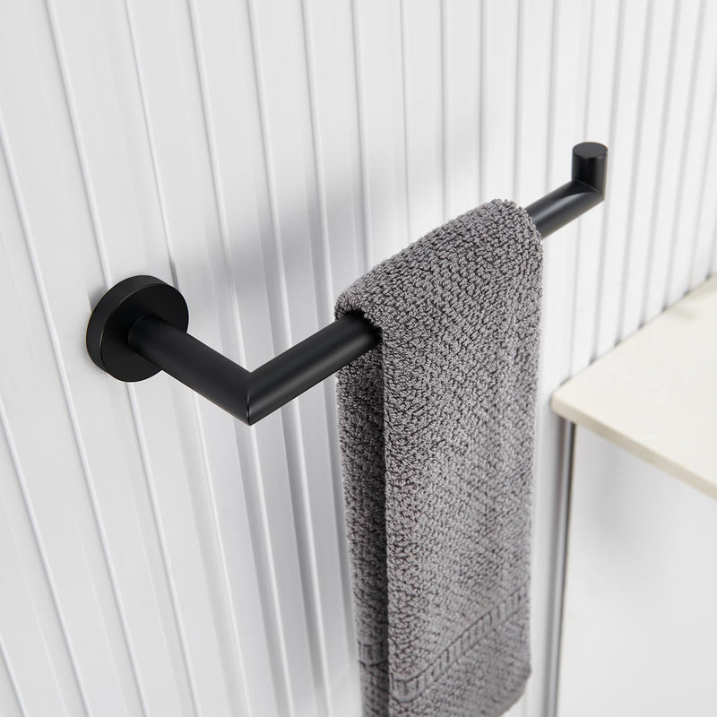 [Australia - AusPower] - Bathroom Towel Holder Matte Black, Suyar SUS304 Stainless Steel Hand Towel Bar, Kitchen Towel Rack Wall Mounted 